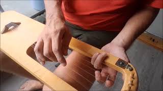 AngloSaxonTrossingen Lyre Tutorial  How to play Winter Spears [upl. by Ahders]