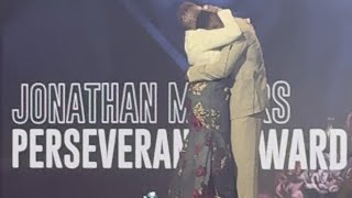 Jonathan Majors Perseverance Award Speech  Breaks Down And Speaks Out [upl. by Sixel]