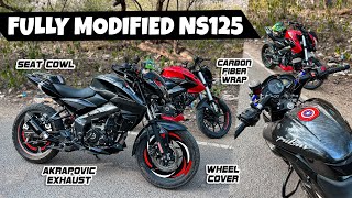 Tastefully Modified Pulsar Ns125  Total Cost  Review  Exhaust Note [upl. by Ashien]