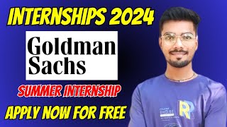 Goldman Sachs Internship  Internships for College Students  2025  2026 Students Eligible [upl. by Aloiv200]