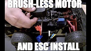 Traxxas Mini EREVO VXL 116th scale brushless motor and ESC install [upl. by Kernan574]