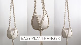 DIY EASY MACRAME PLANT HANGER  MACRAME PLANTHANGER TUTORIAL step by step [upl. by Arlena]