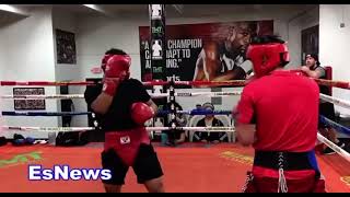 RYAN GARCIA VS ROLLY ROMERO WHO WINS Old sparring video between two boxers [upl. by Rosemaria]