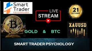 🎯 21st October  Part3 BTC and XAUUSD live analysis  Learn Technical analysis  BTC XAUUSD [upl. by Ancel]