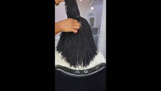 kinky micro twist braids Hairstyles tutorials [upl. by Moshell447]