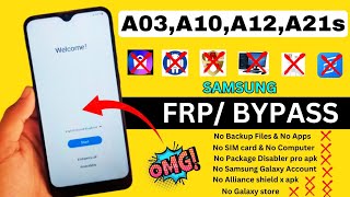 Samsung Galaxy A03A10A12A21s FRP Bypass  Package Disabler Pro Not Working Solution New Update [upl. by Edsel]