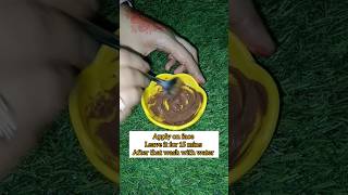 Skin whitening amp Glowing Cocoa Powder face pack ✨😊😍 shorts youtubeshorts skincare facepack diy [upl. by Sinnod]