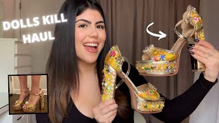 DOLLS KILL HAUL  THE MOST STUNNING 100 PAIR OF HEELS EVER FT Nueboo  Gabriella Mortola  ad [upl. by Yesima]