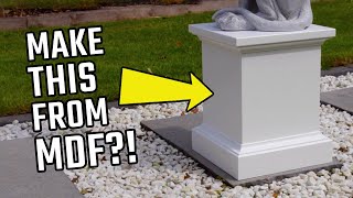 Build this Pedestal using only MDF  DIY Woodworking [upl. by Elletnahs359]