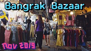 Bangrak Bazaar Bangkok  Night Market near BTS Saphan Taksin Station [upl. by Laroy]