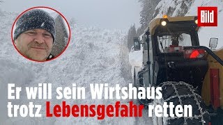 Gastwirt kämpft alleine gegen die Schneemassen [upl. by Jard]