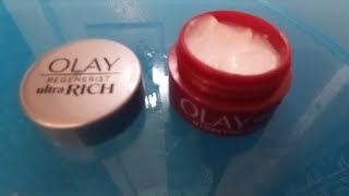 Olay regenerist ultra rich moisturizer sample review [upl. by Jat902]