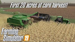 Back in the Green machines for first 20 acres of corn harvest on the MN Millennial Farmer map  EP36 [upl. by Karp]