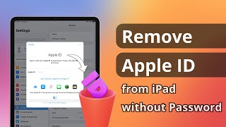 How to Remove Apple ID from iPad without Password  Delete Apple Account 2024 [upl. by Mandych]