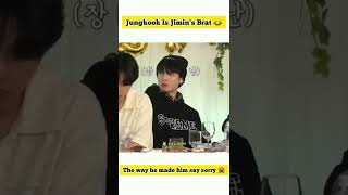 jungkook just wanted jimin to say sorry to him 😂😭 jikook Kookmin jikookmin [upl. by Phonsa]