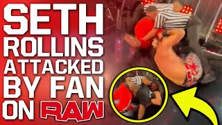 Fan Attacks Seth Rollins On WWE Raw  Bray Wyatt Announced For WrestleMania 38 Week Event [upl. by Goldina]