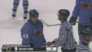 Shawn Thornton vs Boris Valabik Dec 12 2008 [upl. by Anallise268]