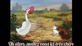 Les Aristochats  La Marche de lOie HD paroles [upl. by Aihcela]