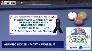 ALFONSO LEGAZPI  MARTIN WOLLERUP LIGA ESPAÑA DIV HONOR 2425 J5 30112024 1600 M4 [upl. by Padraic796]