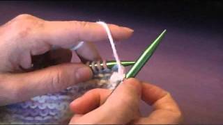 Continental Knitting Purl Stitch [upl. by Anirtal]