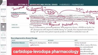 carbidopalevodopa pharmacology neurology 163  First Aid USMLE Step 1 in UrduHindi [upl. by Cirted]