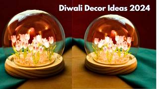 Unbelievable showpiece making from waste plastic bottles  plastic bottle craft ideas  Diwali 2024 [upl. by Skelton]