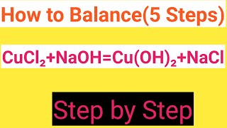 CuCl2NaOHCuOH2NaClCopper iichlorideSodium hydroxideCopper ii hydroxide Balanced Equation [upl. by Lenrad]