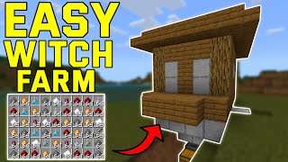 EASIEST Witch Farm Minecraft Bedrock 121 BedrockMcpePs4Xbox [upl. by Nyl]