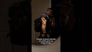 Press francés para un buen tríceps triceps gym fitness bodybuilding motivation viralvideo [upl. by Sadnalor94]