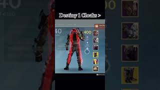 DESTINY 1 CLOAKS ANYDAY OF THE WEEK  Destiny 2 Shorts [upl. by Narruc]