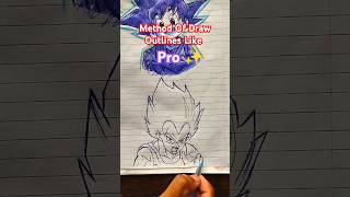 Method Of Draw Outlines Like Pro ✨ drawingtutorial animeart shorts [upl. by Xuaeb]