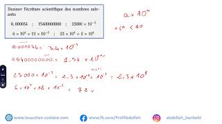 الكتابة العلمية للأعداد  Lécriture scientifique des nombres  2AC 3AC TCS [upl. by Druci916]