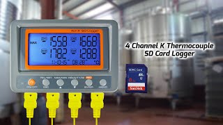 THTK6 Digital 4 Channels Ktype Thermocouple Thermometer [upl. by Hazelton]