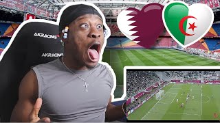 Qatar 🇶🇦 Vs Algeria 🇩🇿 Football ⚽️🔥 Highlights Too Intense👀 REACTION [upl. by Bancroft]