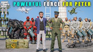 GTA 5  MICHAEL NEW POWERFUL FORCE TO FIGHT PETER  BB GAMING [upl. by Nyllek]