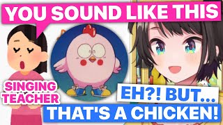 Subarus Singing Teacher Thinks She Sounds Like A Chicken Character Hololive Eng Subs [upl. by Rodney]