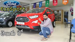 Ford EcoSport review and onroad pricetitanium dieseltelugu car review [upl. by Judd]