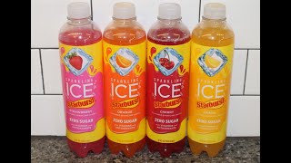 Sparkling Ice Starburst Strawberry Orange Cherry amp Lemon Review [upl. by Aronle]