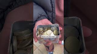 Depositing Coins in German Bank 🏦 indianingermany socialexperiment experiment foryou fyp [upl. by Aerdnahc]