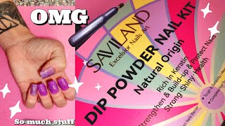 Testing a HUGE Saviland Dip Nail Kit  EFILE included Beginner Friendly Dip Nail Tutorial [upl. by Asoral]