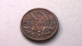 XX Centavos coin of Portugal in HD [upl. by Pool930]