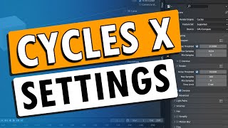 Cycles X Render Sample Settings Blender 30 Quick Tip [upl. by Parrott]