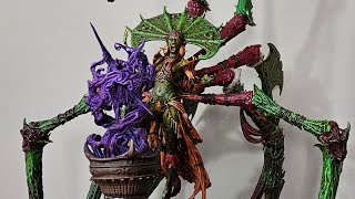 painting Azalydh Vesperys Voidblood Harbinger spider queen from archvillain games [upl. by Ainnos]