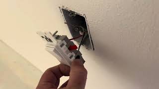 How to install a light switch 3 way switch or power outlet the quickest way possible [upl. by Elleivap]