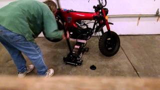 Floor jack motorcycle lift [upl. by Lynnet694]