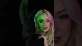 Elphaba amp Galinda Half and Half Makeup Transition  Wicked Movie Audio [upl. by Solrak]