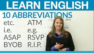 Learn English 10 abbreviations you should know [upl. by Charity]