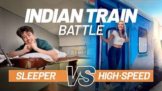 Indepth INDIAN TRAIN Comparison FIRST CLASS Sleeper Train VS High Speed Gatiman Express [upl. by Childers255]