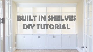 DIY Built In Shelves Tutorial  Base  Cabinets  Part I [upl. by Turnbull]