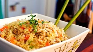 CAULIFLOWER PORK FRIED RICE [upl. by Enortna]